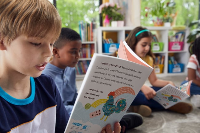 Geodes 2 students reading Domino Park-3000px